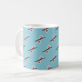 Cherry Blossom, Sakura, rosa Blumenmuster Kaffeetasse (Vorderseite Links)