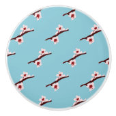 Cherry Blossom, Sakura, rosa Blumenmuster Keramikknauf (Vorderseite)