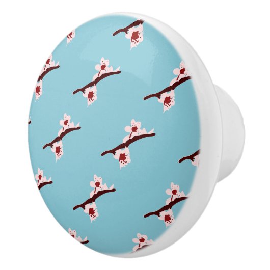 Cherry Blossom, Sakura, rosa Blumenmuster Keramikknauf (Rechts)