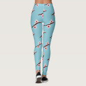 Cherry Blossom, Sakura, rosa Blumenmuster Leggings (Rückseite)
