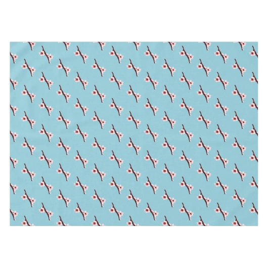 Cherry Blossom, Sakura, rosa Blumenmuster Tischdecke (Vorderseite (Horizontal))