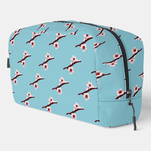 Cherry Blossom, Sakura, rosa Blumenmuster Waschbeutel (Rechte Ecke)