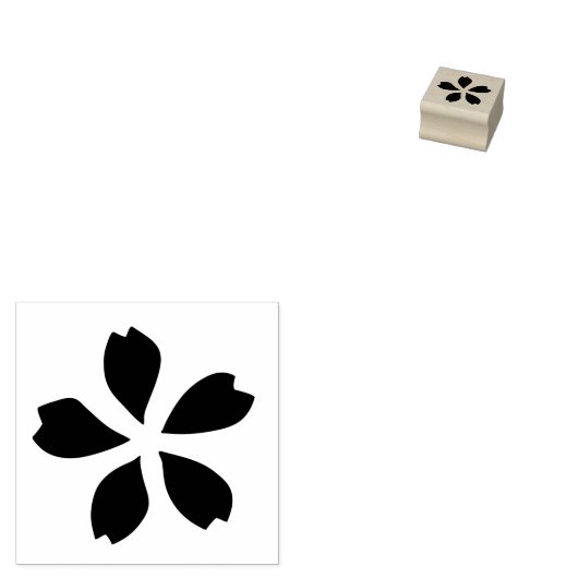 Cherry Blossom Sakura Single Blume 03. Gummistempel (Stempel)