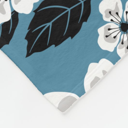 CHERRY BLOSSOM - SAKURA (SMOKY BLUE) FLEECEDECKE (Ecke)