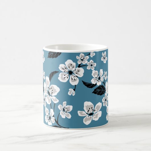 CHERRY BLOSSOM - SAKURA (SMOKY BLUE) KAFFEETASSE (Mittel)