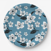 CHERRY BLOSSOM - SAKURA (SMOKY BLUE) PAPPTELLER (Vorderseite)