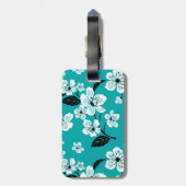 CHERRY BLOSSOM - SAKURA (TEAL) GEPÄCKANHÄNGER (Rückseite vertikal)