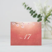 Cherry Blossom Sakura Tischnummer Card (Stehend Vorderseite)
