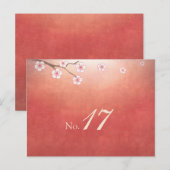 Cherry Blossom Sakura Tischnummer Card (Vorne/Hinten)