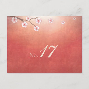 Cherry Blossom Sakura Tischnummer Card