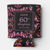 Cherry Blossom Sakura Überraschung Schwarzer Gebur Dosenkühler (Rückseite)