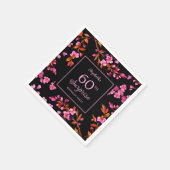 Cherry Blossom Sakura Überraschung Schwarzer Gebur Serviette (Ecke)