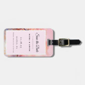 Cherry Blossom Sakura Wedding rettet das Datum Gepäckanhänger (Vorderseite horizontal)