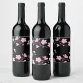 Cherry Blossom – Sakura Wine Bottle Label Weinetikett (Flaschen)