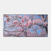 Cherry Blossom Sakuras Oriental Floral Natural Schreibtischunterlage (Vorderseite)