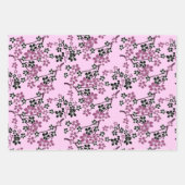 Cherry Blossom Sakuras Orientales Blumenmuster Geschenkpapier Set (Vorderseite 3)