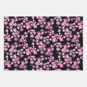 Cherry Blossom Sakuras Orientales Blumenmuster Geschenkpapier Set (Vorderseite 2)