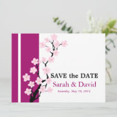 Cherry Blossom | Save The Date (Stehend Vorderseite)