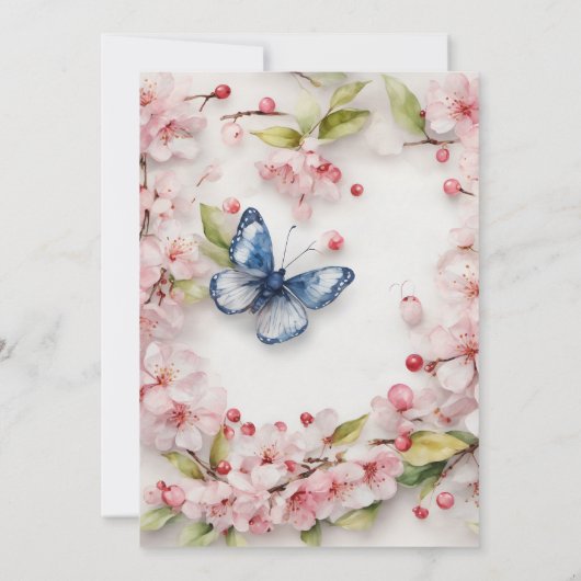 Cherry Blossom Save The Date (Rückseite)