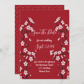 Cherry Blossom Save the Date (Vorne/Hinten)