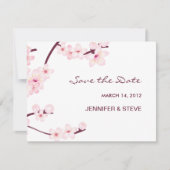 Cherry Blossom Save the Date Card (Vorderseite)