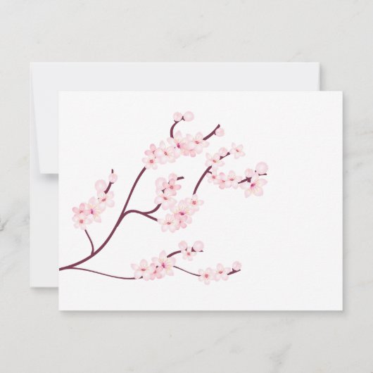Cherry Blossom Save the Date Card (Rückseite)