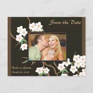 Cherry Blossom Save the Date Foto Postkarten