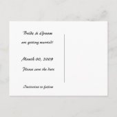 Cherry Blossom Save the Date Foto Postkarten (Rückseite)