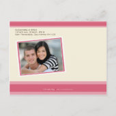 Cherry Blossom Save the Date Postkarte (pink) (Rückseite)