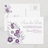 Cherry Blossom Save the Date Postkarten (Vorne/Hinten)