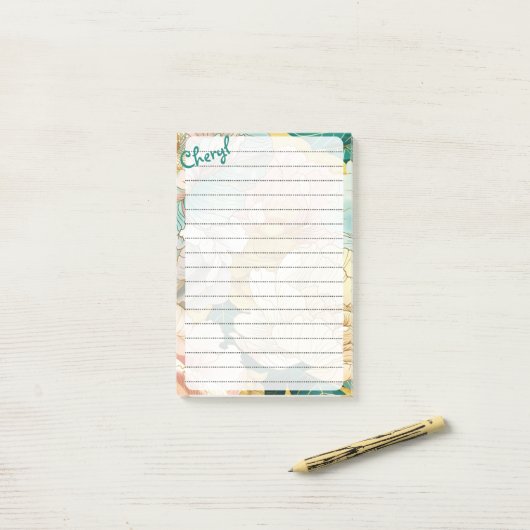 Cherry Blossom School Girl Notes Post-it Klebezettel (Auf Schreibtisch)