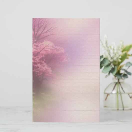 Cherry Blossom Schreiben Papier Scrapbook Ephemera (Stehend Vorderseite)