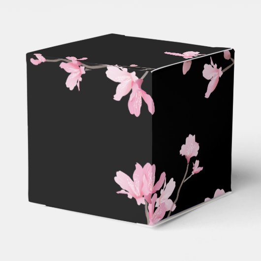 Cherry Blossom - Schwarz Geschenkschachtel (Rückseite)