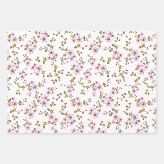 Cherry blossom seamless pattern geschenkpapier set (Vorderseite 2)