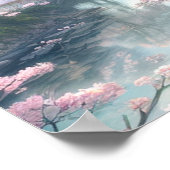 Cherry Blossom See in Mist Poster (Ecke)