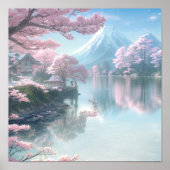 Cherry Blossom See in Mist Poster (Vorne)