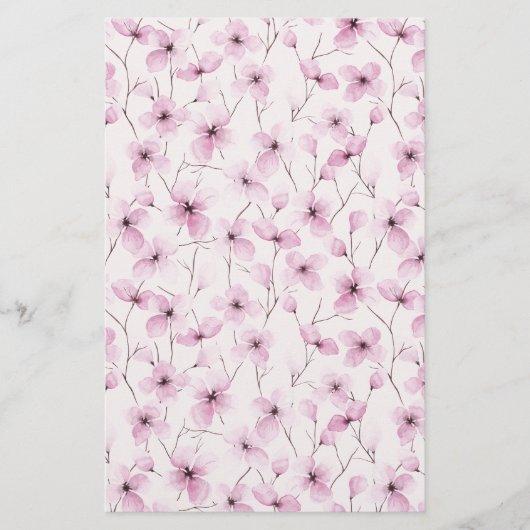 Cherry Blossom Seifenwrap Papier - rosa Hintergrun (Vorderseite)