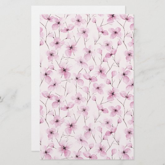 Cherry Blossom Seifenwrap Papier - rosa Hintergrun (Vorne/Hinten)