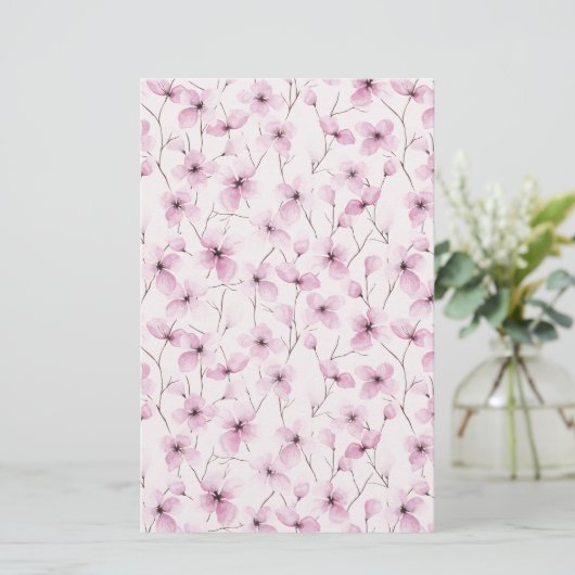 Cherry Blossom Seifenwrap Papier - rosa Hintergrun (Stehend Vorderseite)