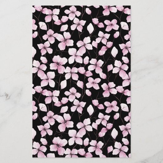 Cherry Blossom Seifenwrap Papier - Schwarzer Hinte (Vorderseite)