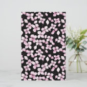 Cherry Blossom Seifenwrap Papier - Schwarzer Hinte (Stehend Vorderseite)