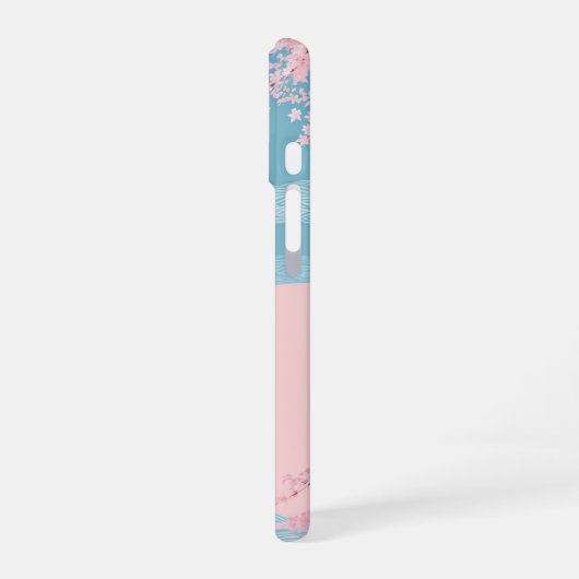 Cherry Blossom Seigaiha Phone Case iPhone 16 Hülle (Linke Seite)