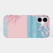 Cherry Blossom Seigaiha Phone Case iPhone 16 Hülle (Rückseite (Horizontal))