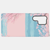 Cherry Blossom Seigaiha Phone Case Samsung Galaxy Hülle (Rückseite (Horizontal))