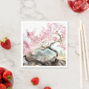 Cherry Blossom Serenade Serviette