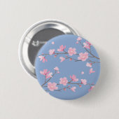 Cherry Blossom - Serenity Blue Button (Vorne & Hinten)