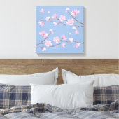 Cherry Blossom - Serenity Blue Leinwanddruck (Insitu (Schlafzimmer))
