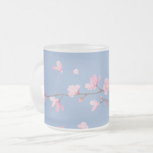 Cherry Blossom - Serenity Blue Mattglastasse