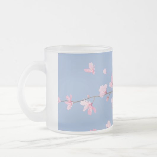Cherry Blossom - Serenity Blue Mattglastasse (Links)