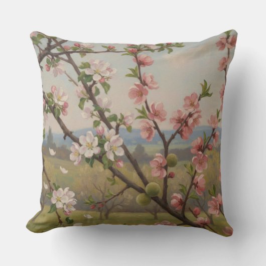 Cherry Blossom Serenity - Botanical Pillow Art Kissen (Vorderseite)